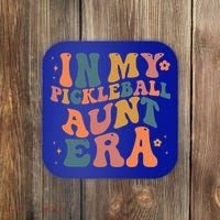 In My Pickleball Aunt Era Funny Groovy S Gift Coaster thumb 0