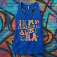 In My Pickleball Aunt Era Funny Groovy S Gift Women's Tank Top thumb 3