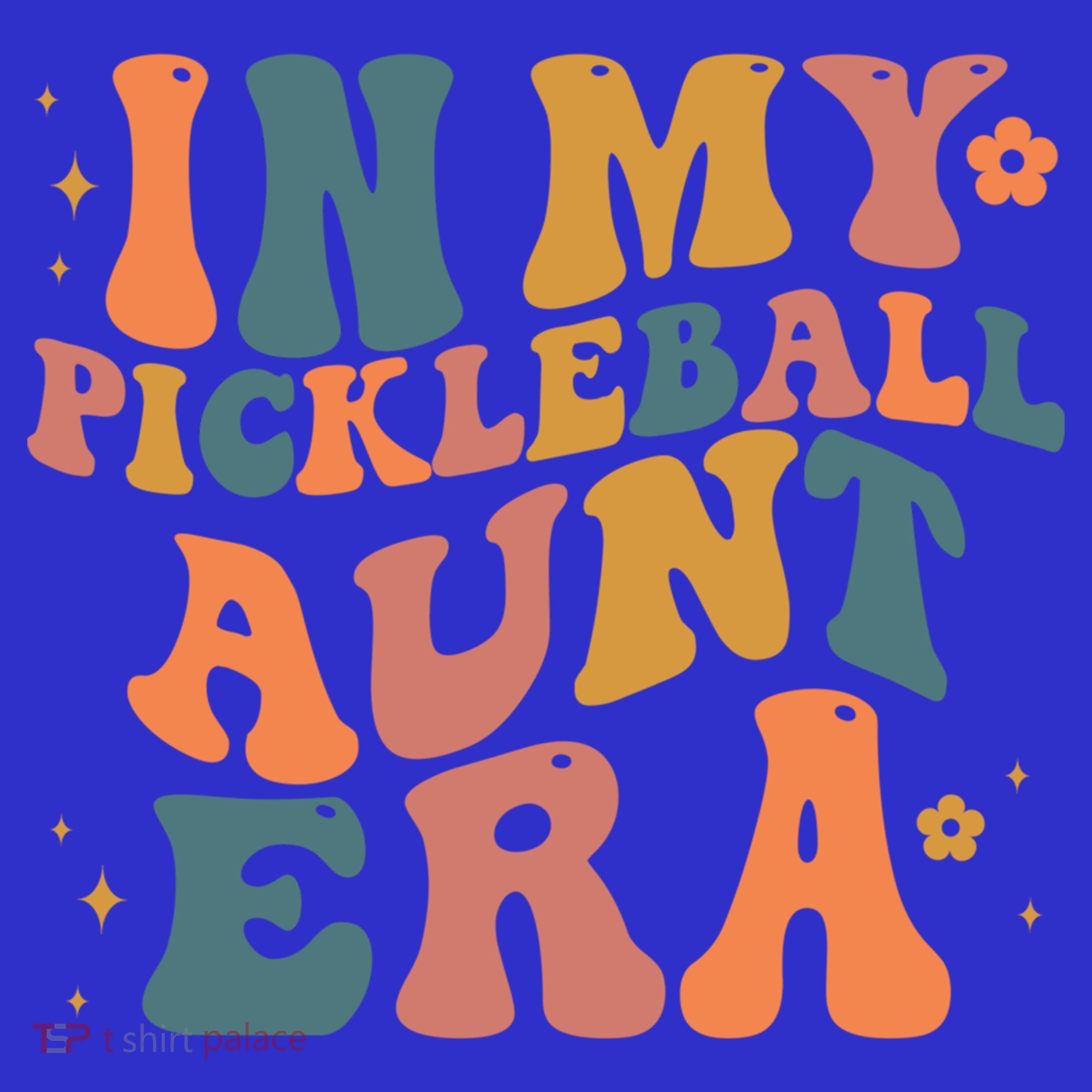 In My Pickleball Aunt Era Funny Groovy S Gift Women's Tank Top