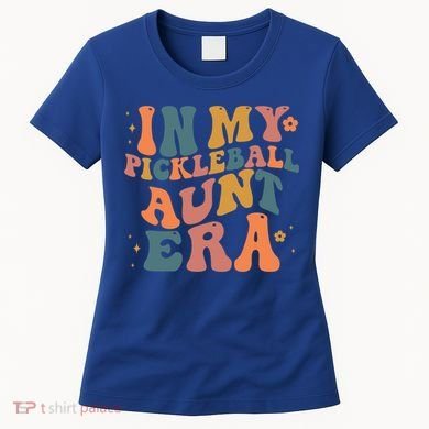 In My Pickleball Aunt Era Funny Groovy S Gift Women's T-Shirt