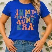 In My Pickleball Aunt Era Funny Groovy S Gift Women's T-Shirt thumb 2