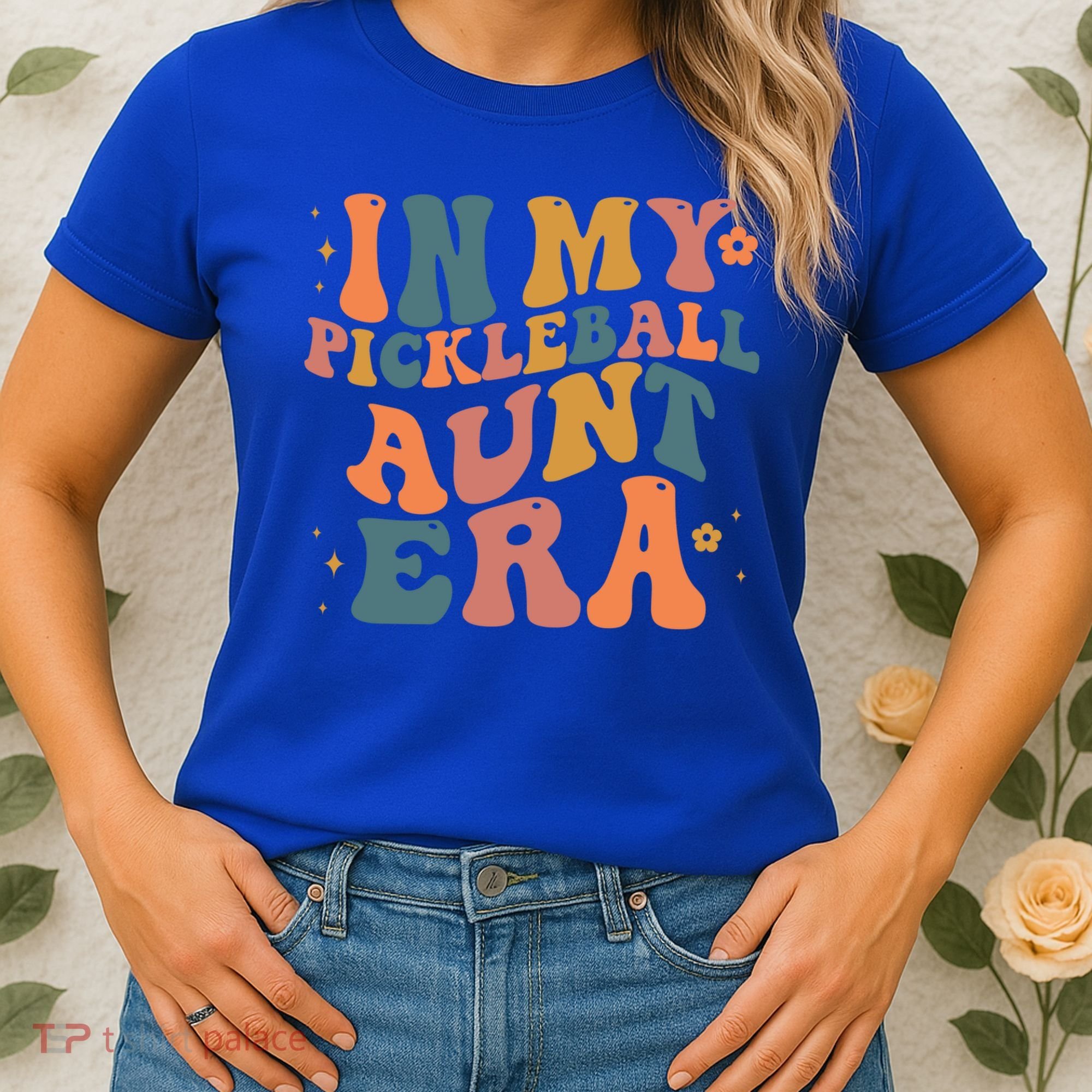 In My Pickleball Aunt Era Funny Groovy S Gift Women's T-Shirt