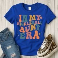 In My Pickleball Aunt Era Funny Groovy S Gift Women's T-Shirt thumb 3