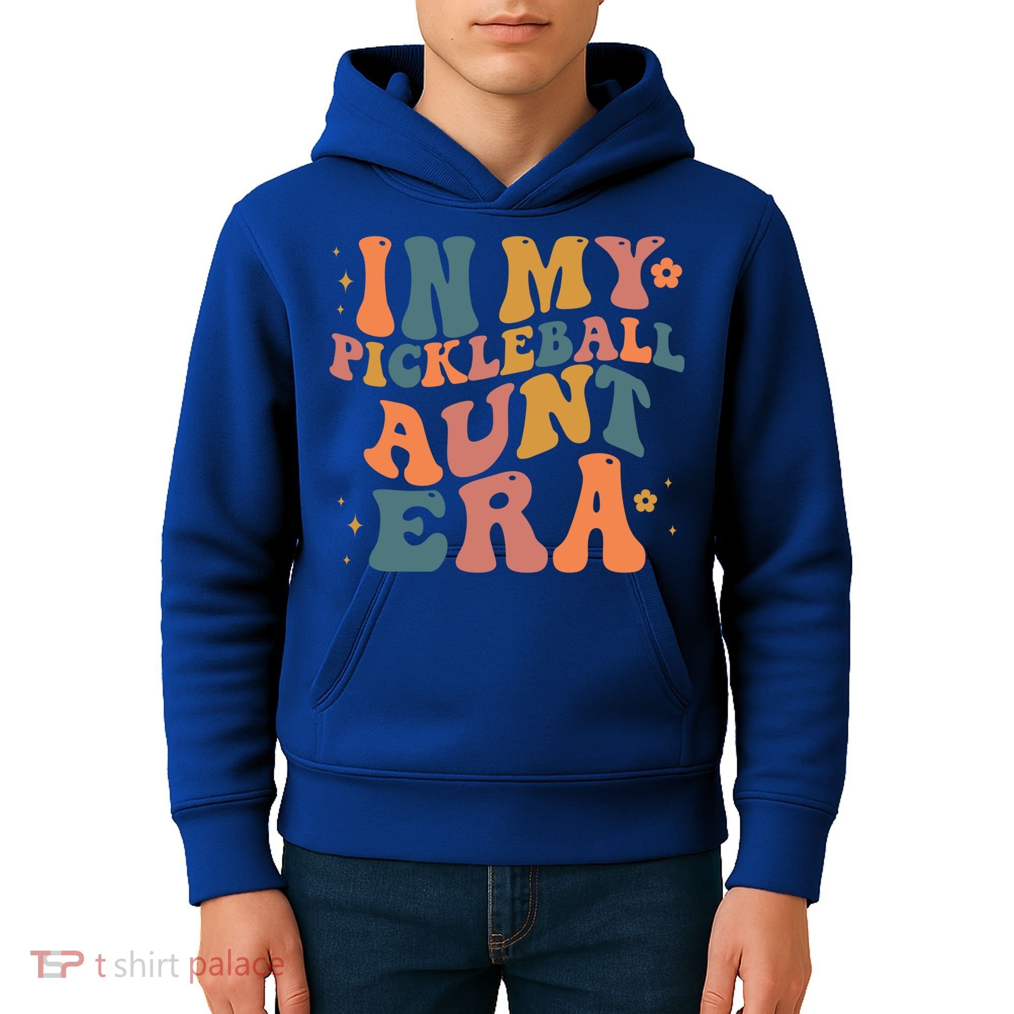 In My Pickleball Aunt Era Funny Groovy S Gift Kids Hoodie