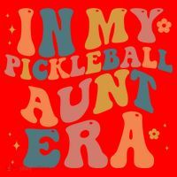 In My Pickleball Aunt Era Funny Groovy S Gift Santa Hat thumb 1