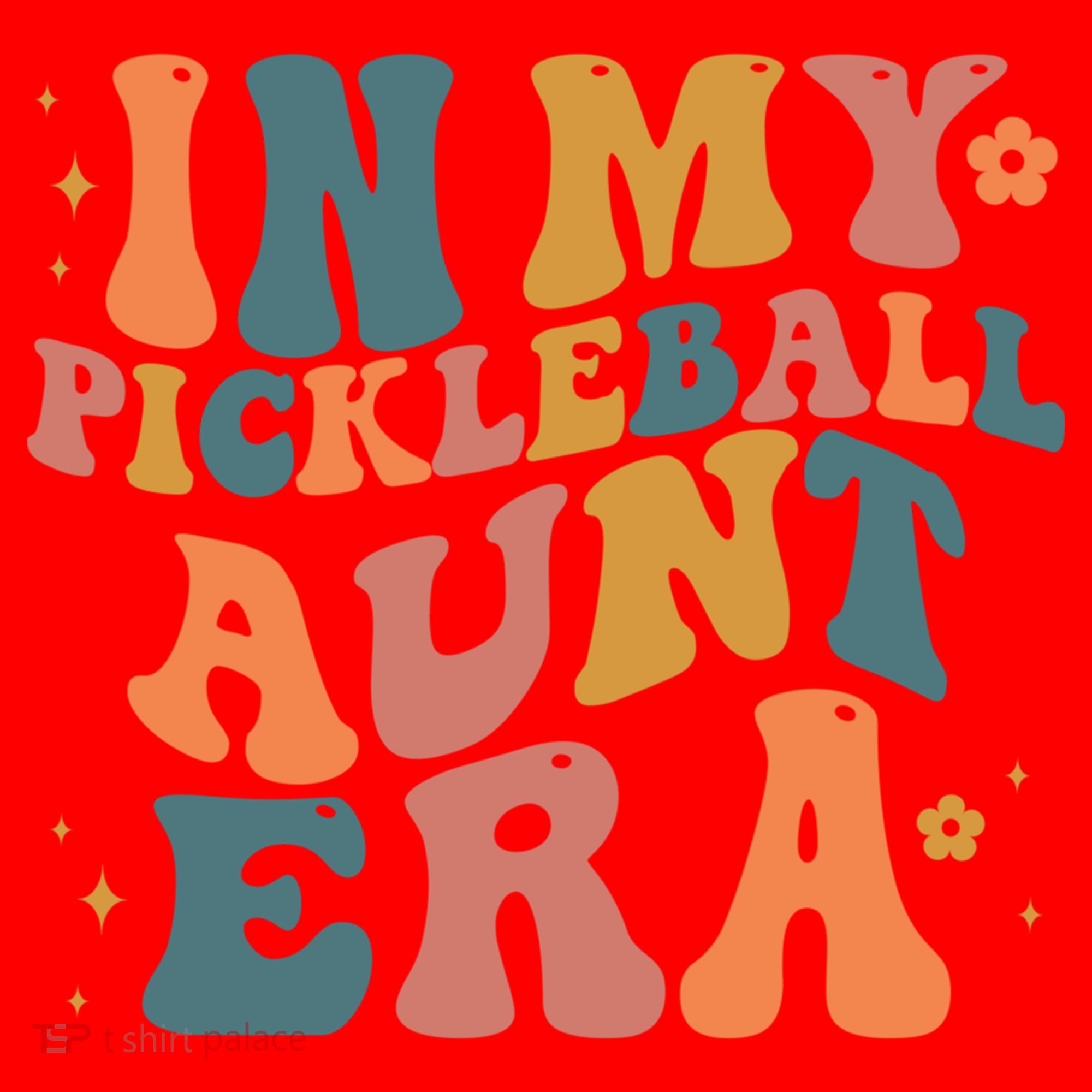 In My Pickleball Aunt Era Funny Groovy S Gift Santa Hat