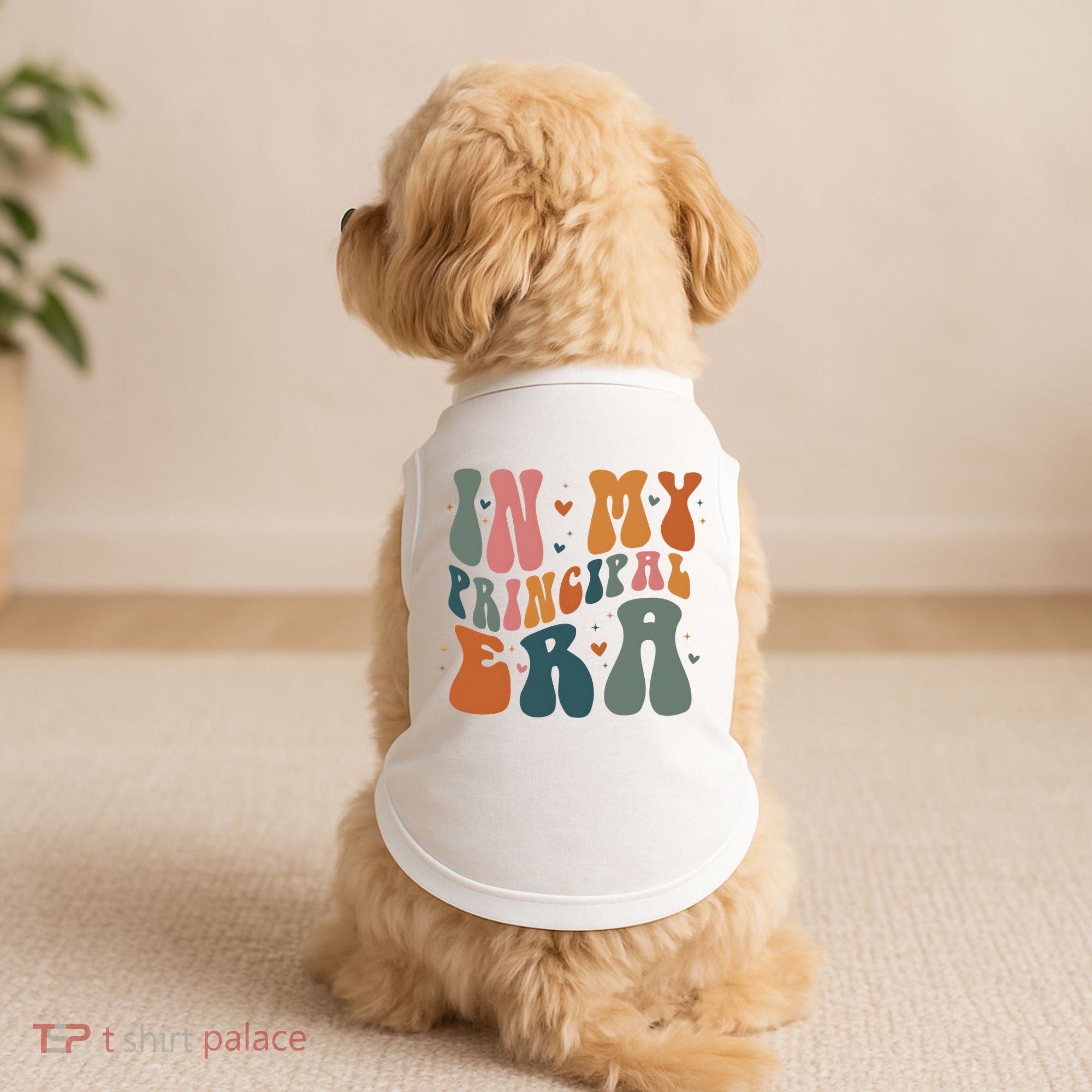 In My Principal Era Retro Back To School Teacher Life Doggie Tank
