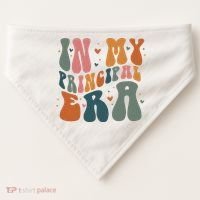 In My Principal Era Retro Back To School Teacher Life USA-Made Doggie Bandana thumb 0
