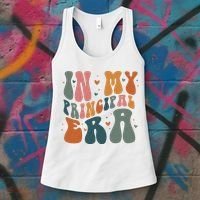 In My Principal Era Retro Back To School Teacher Life Women's Tank Top thumb 3