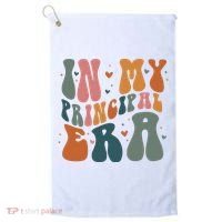 In My Principal Era Retro Back To School Teacher Life Golf Towel thumb 0