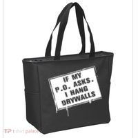 If My PO Asks I Hang Drywall Funny Tote Bag thumb 2