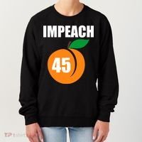 Impeach 45 Peach Emoji Anti Trump Impeachment Women's Sweatshirt thumb 0