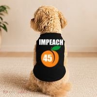 Impeach 45 Peach Emoji Anti Trump Impeachment Doggie Tank thumb 2