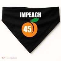 Impeach 45 Peach Emoji Anti Trump Impeachment USA-Made Doggie Bandana thumb 0