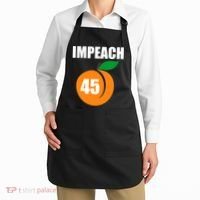 Impeach 45 Peach Emoji Anti Trump Impeachment Apron thumb 2