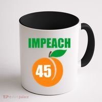 Impeach 45 Peach Emoji Anti Trump Impeachment Coffee Mug thumb 1