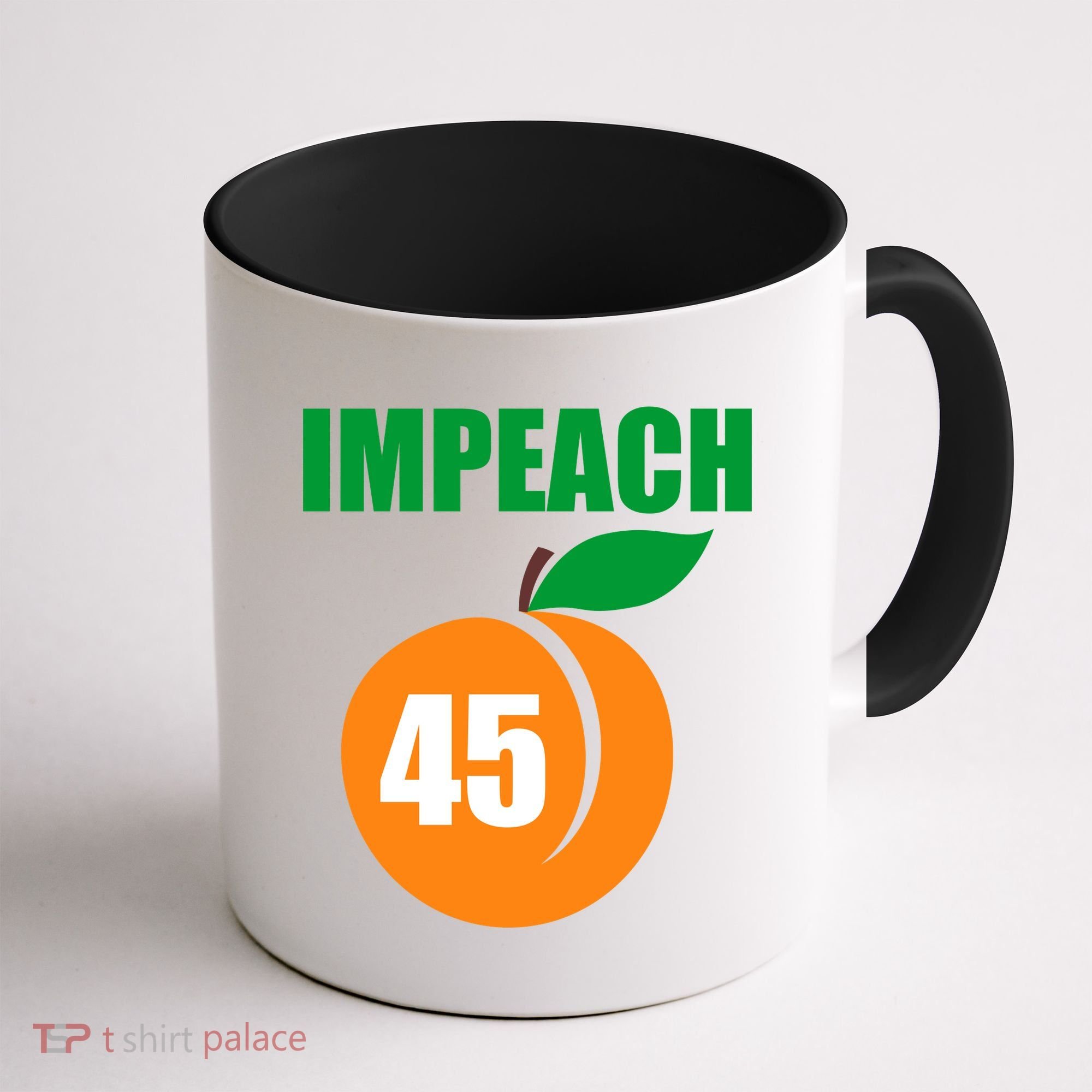 Impeach 45 Peach Emoji Anti Trump Impeachment Coffee Mug