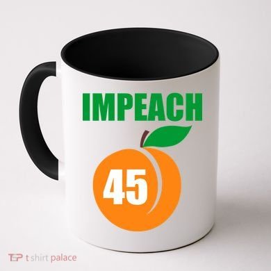 Impeach 45 Peach Emoji Anti Trump Impeachment Coffee Mug