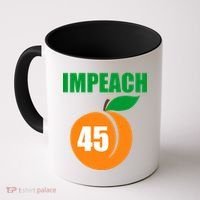 Impeach 45 Peach Emoji Anti Trump Impeachment Coffee Mug thumb 0