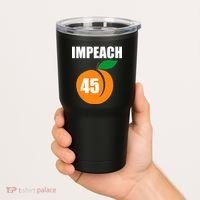 Impeach 45 Peach Emoji Anti Trump Impeachment Tumbler thumb 2
