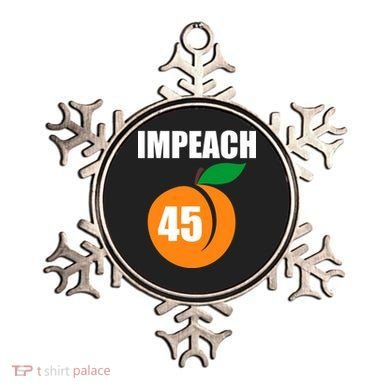 Impeach 45 Peach Emoji Anti Trump Impeachment Ornament