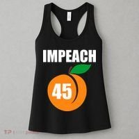 Impeach 45 Peach Emoji Anti Trump Impeachment Women's Tank Top thumb 3