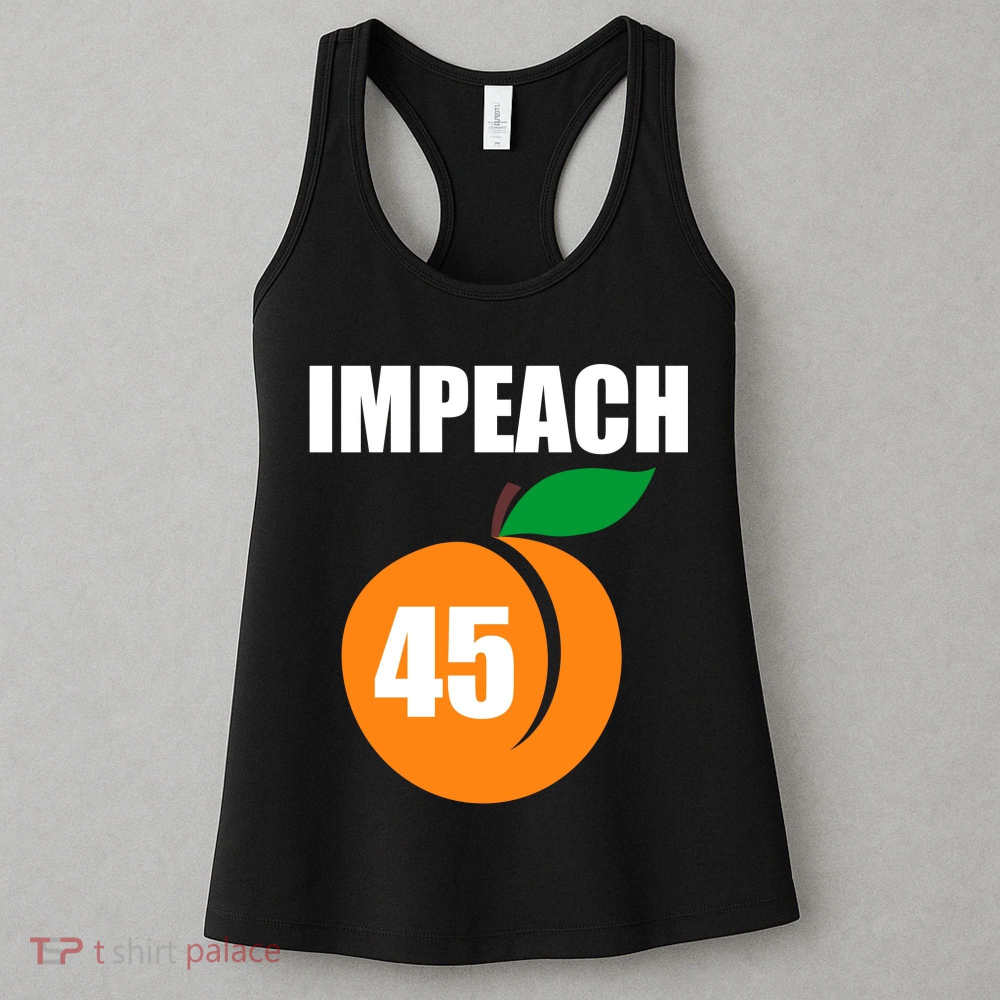 Impeach 45 Peach Emoji Anti Trump Impeachment Women's Tank Top