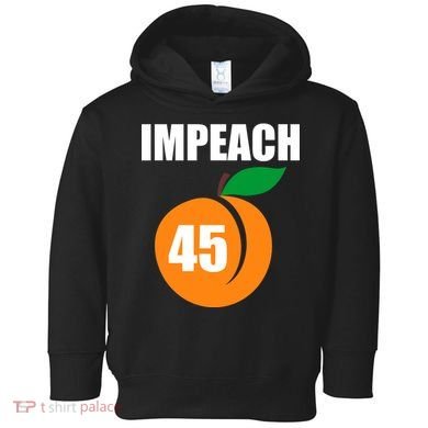 Impeach 45 Peach Emoji Anti Trump Impeachment Toddler Hoodie