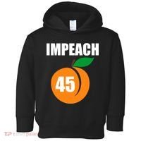 Impeach 45 Peach Emoji Anti Trump Impeachment Toddler Hoodie thumb 0