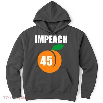 Impeach 45 Peach Emoji Anti Trump Impeachment Hoodie