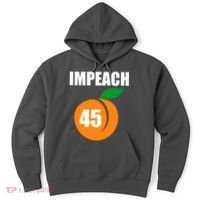 Impeach 45 Peach Emoji Anti Trump Impeachment Hoodie thumb 0