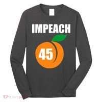 Impeach 45 Peach Emoji Anti Trump Impeachment Long Sleeve Shirt thumb 0