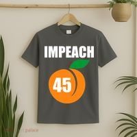 Impeach 45 Peach Emoji Anti Trump Impeachment T-Shirt thumb 2
