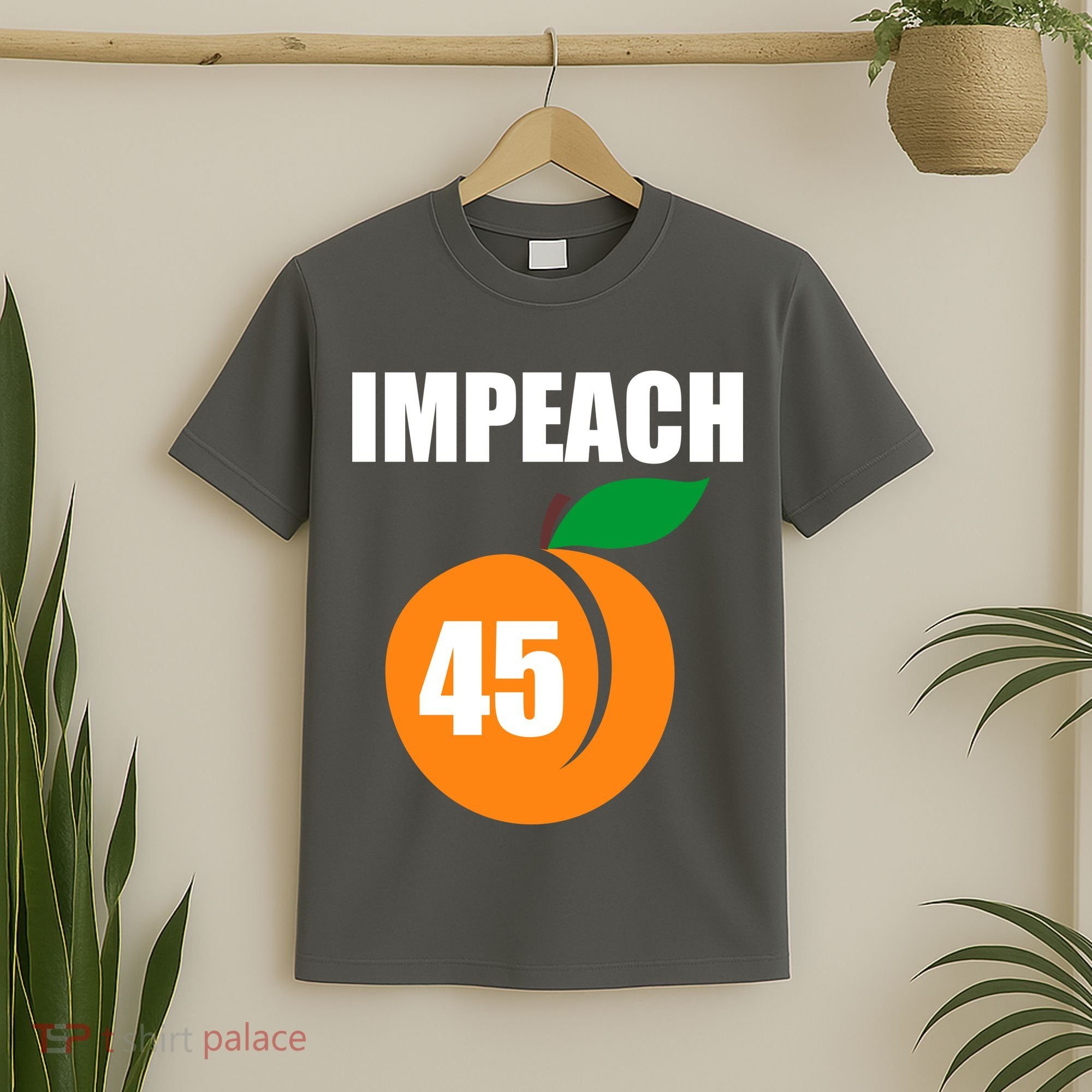 Impeach 45 Peach Emoji Anti Trump Impeachment T-Shirt