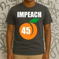 Impeach 45 Peach Emoji Anti Trump Impeachment T-Shirt thumb 3