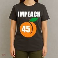 Impeach 45 Peach Emoji Anti Trump Impeachment T-Shirt thumb 4