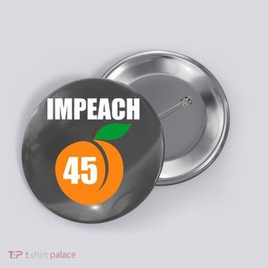 Impeach 45 Peach Emoji Anti Trump Impeachment Button