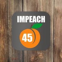 Impeach 45 Peach Emoji Anti Trump Impeachment Coaster thumb 0