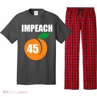 Impeach 45 Peach Emoji Anti Trump Impeachment Pajama Set thumb 0