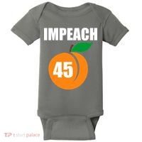Impeach 45 Peach Emoji Anti Trump Impeachment Baby Bodysuit thumb 0