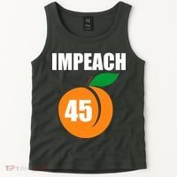 Impeach 45 Peach Emoji Anti Trump Impeachment Tank Top thumb 2