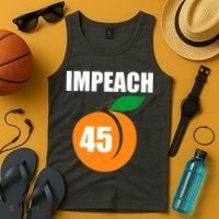 Impeach 45 Peach Emoji Anti Trump Impeachment Tank Top thumb 4