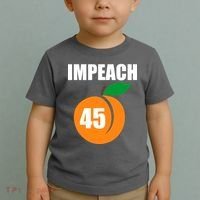 Impeach 45 Peach Emoji Anti Trump Impeachment Toddler T-Shirt thumb 2