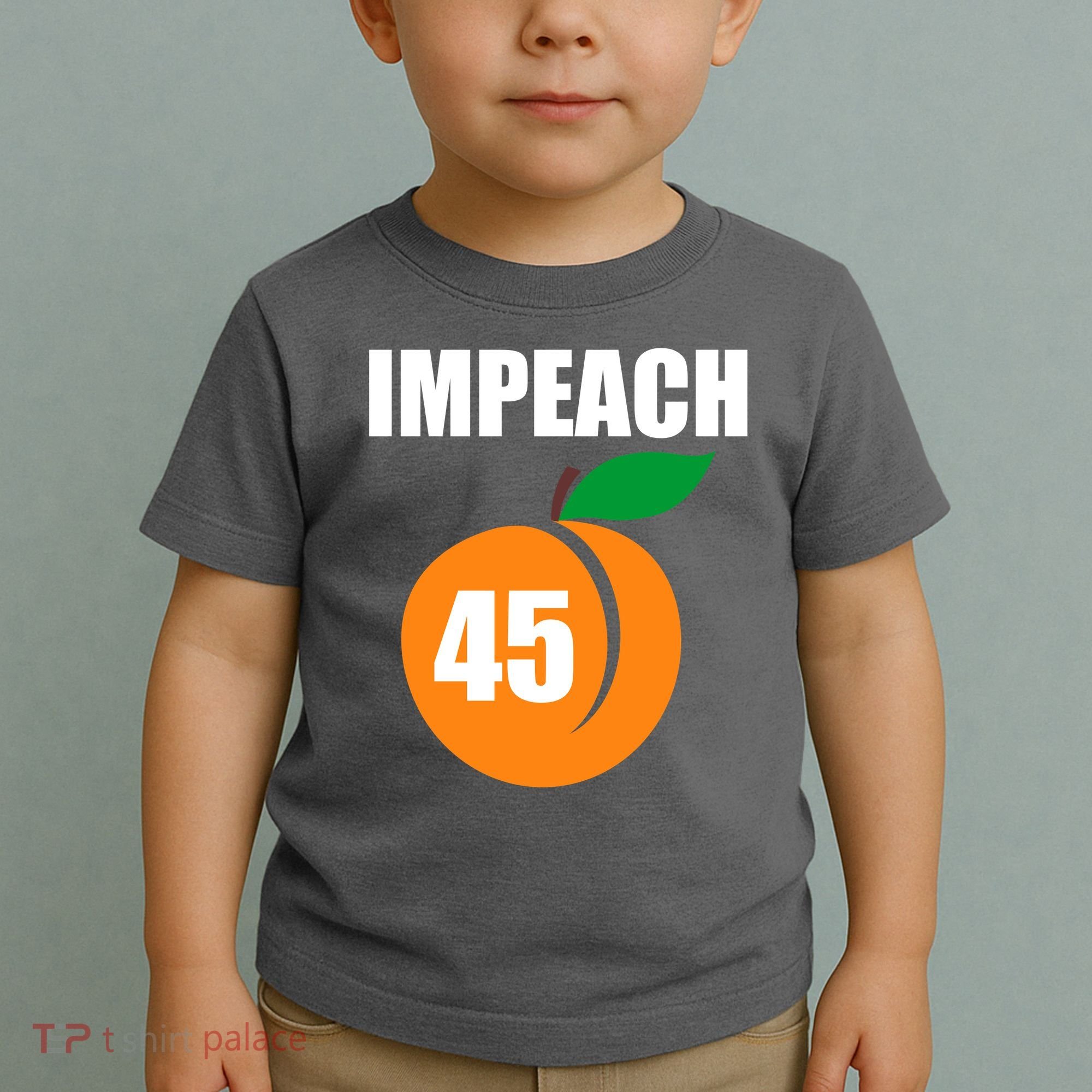 Impeach 45 Peach Emoji Anti Trump Impeachment Toddler T-Shirt
