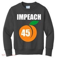 Impeach 45 Peach Emoji Anti Trump Impeachment Kids Sweatshirt thumb 0