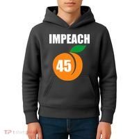 Impeach 45 Peach Emoji Anti Trump Impeachment Kids Hoodie thumb 4