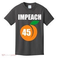 Impeach 45 Peach Emoji Anti Trump Impeachment Kids T-Shirt thumb 0