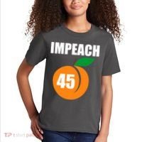 Impeach 45 Peach Emoji Anti Trump Impeachment Kids T-Shirt thumb 2