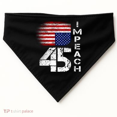 Impeach 45 Upside down Flag  USA-Made Doggie Bandana