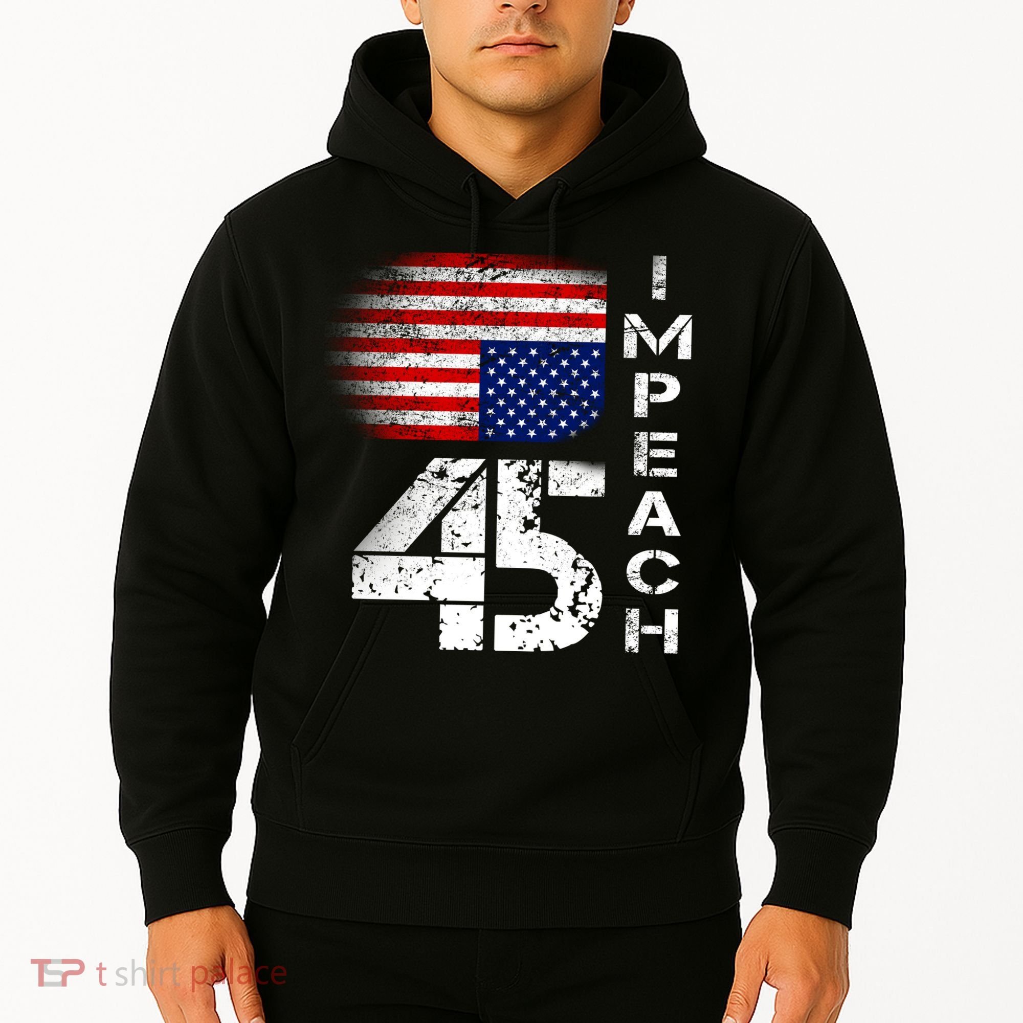 Impeach 45 Upside down Flag  Hoodie